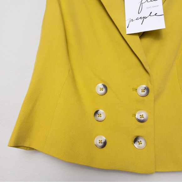 NWT Free People Gabbie Vest Suit Set 4 Trouser Pleat Double Breasted Wide Leg - Picture 8 of 16